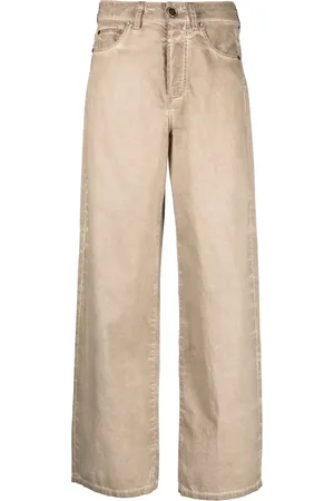 UMA WANG Jeans dritti a vita alta