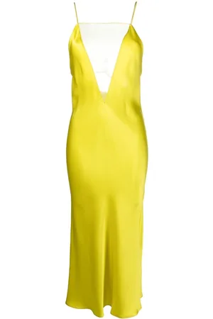Stella McCartney Abito midi semi trasparente con schiena scoperta
