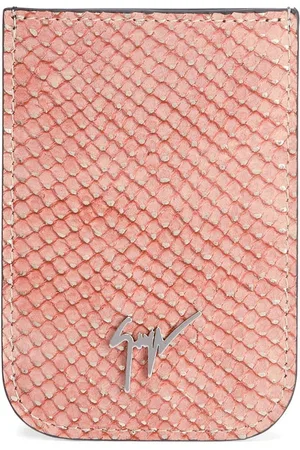 Giuseppe Zanotti Portacarte Albert con effetto pelle di serpente
