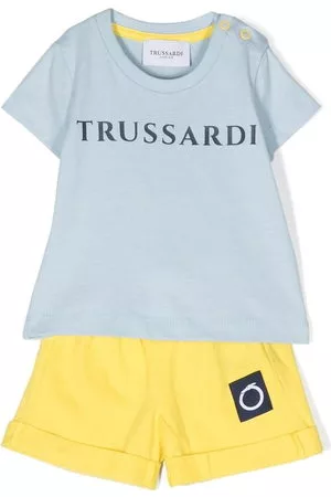 Trussardi Pantaloncini - Set top e shorts con stampa - Blu