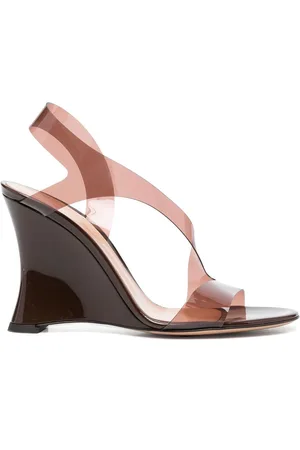 Gianvito Rossi Sandali con zeppa trasparente 100mm