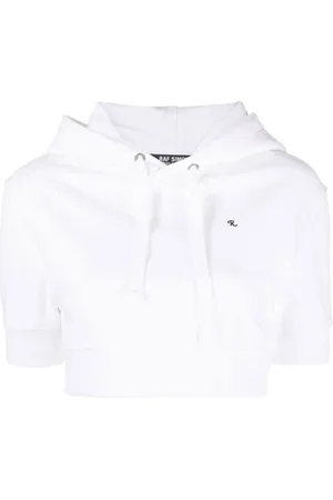 RAF SIMONS Felpa con cappuccio crop