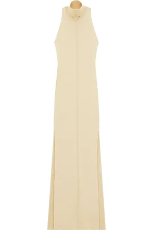 Courrèges Abito midi a coste con dettaglio cut-out