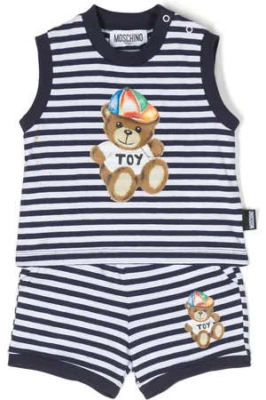 Moschino Tuta sportiva smanicata a righe