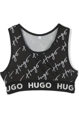 HUGO BOSS Top corto smanicato con stampa
