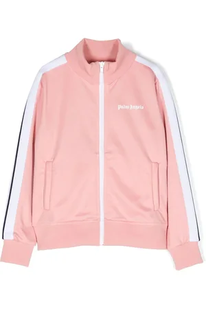 Palm Angels Giacca sportiva a righe con ricamo