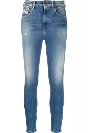 Diesel Donna Jeans a vita alta - Jeans skinny Slandy a vita alta - Blu