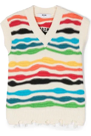 Msgm Top crop con effetto vissuto