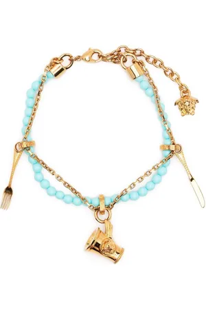 VERSACE Bracciale di perline Medusa con posate