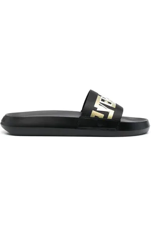 VERSACE Sandali slides con applicazione