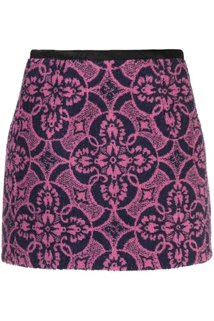 Marine Serre Minigonna Towels con effetto jacquard