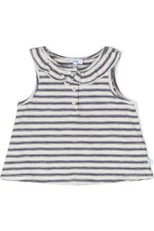 KNOT Blusa smanicata a righe