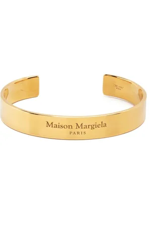 Maison Margiela Bracciale rigido con logo inciso