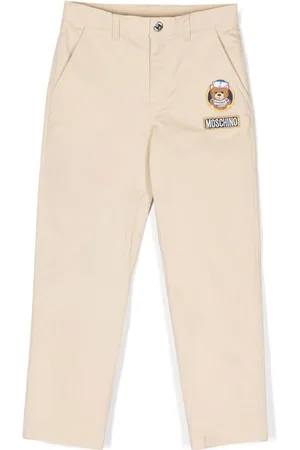 Moschino Chino dritti con applicazione