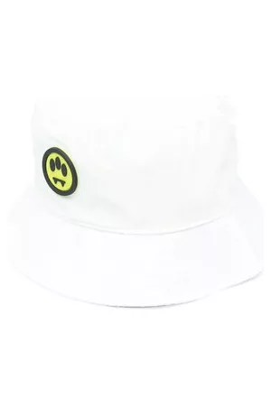 BARROW Uomo Cappello Bucket - Cappello bucket con applicazione - Bianco