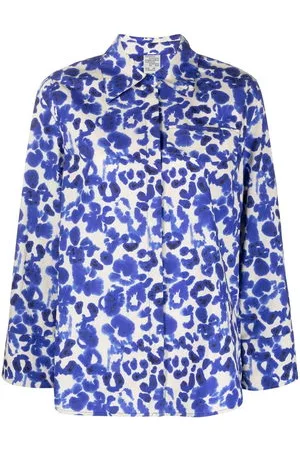 Baum und Pferdgarten Donna Camicie - Camicia a fiori - Blu