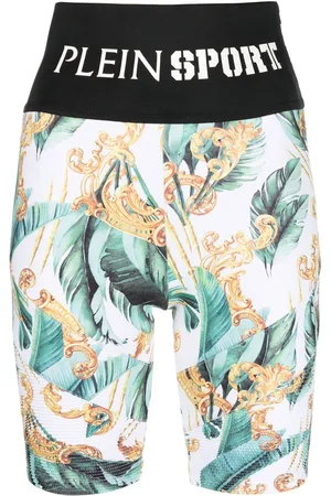 Philipp Plein Shorts da ciclismo con banda logo