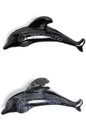 La Manso Donna Fermagli per capelli - Set di 2 fermagli delfino - Nero