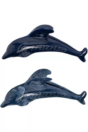 La Manso Donna Fermagli per capelli - Set di 2 fermagli delfino - Blu