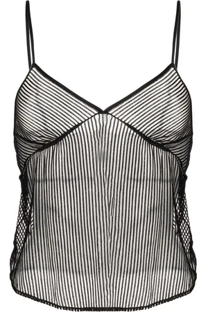 Kiki de Montparnasse Top a righe in pizzo