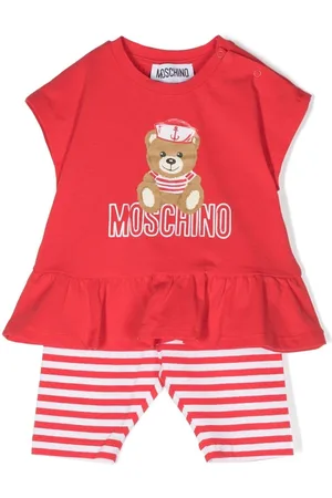 Set neonato Moschino in cotone stretch Rosa