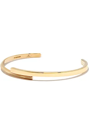 Lizzie Mandler Bracciale rigido Interrupted Knife Edge in giallo 18kt