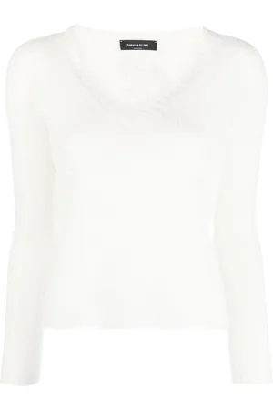 Fabiana Filippi Maglione con scollo a V