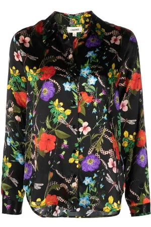 L'Agence Donna Camicie - Camicia a fiori - Nero