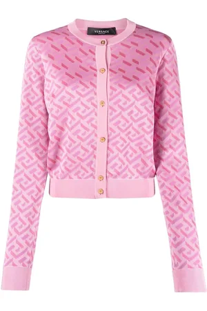 VERSACE Cardigan La Greca con monogramma