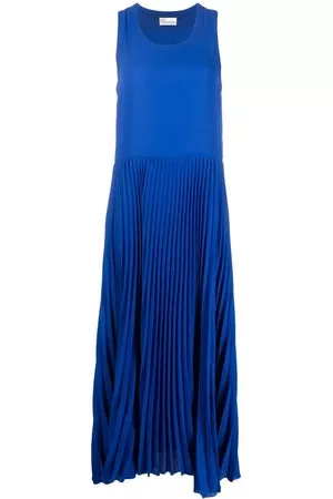 RED Valentino Abito lungo con effetto plissettato - Blu