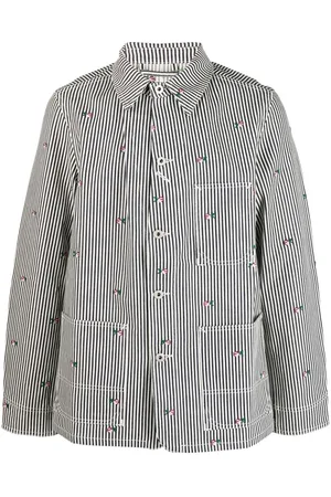 Kenzo Giacca-camicia con ricamo a fiori