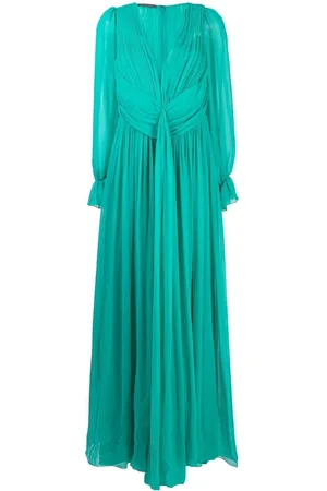 Alberta Ferretti Abito lungo con ruches