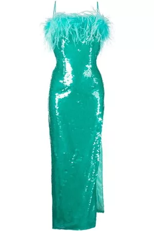 GIUSEPPE DI MORABITO Donna Vestiti con piume - Abito con piume - Verde
