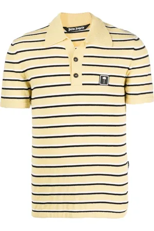 Palm Angels Polo a righe con applicazione