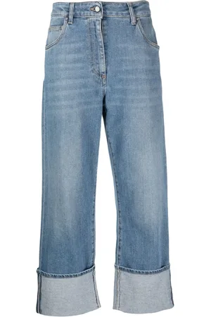 Fabiana Filippi Jeans crop a vita alta