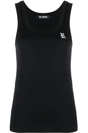 RAF SIMONS Top smanicato con scollo rotondo