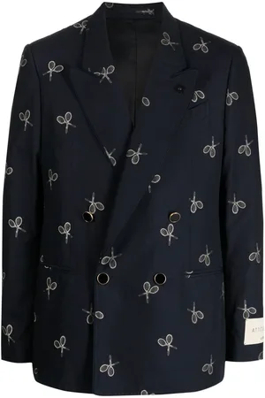 LARDINI Blazer doppiopetto con stampa