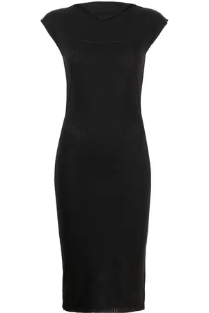 Rick Owens Abito midi con maniche ad aletta