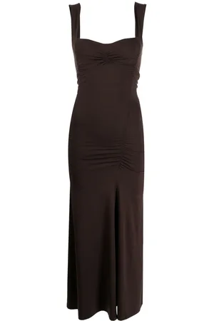 Reformation Abito midi Suvi con ruches
