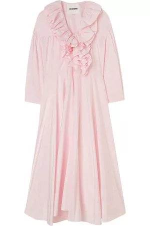 Jil Sander Donna Vestiti maniche lunghe - Abito a maniche lunghe con ruches - Rosa