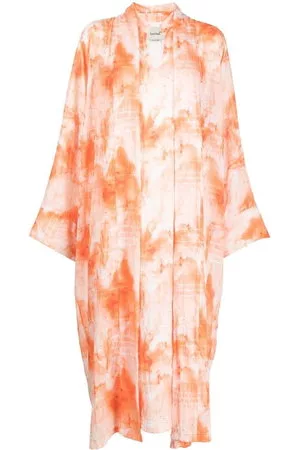 Bambah Set kimono con scollo a V - Arancione