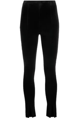 Alchemy Donna Pantaloni a vita alta - Pantaloni con spacco laterale x Lia Aram - Nero