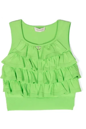 Twin-Set Blusa smanicata con arricciatura