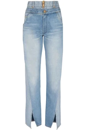 Balmain Jeans dritti a vita alta
