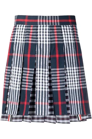 Thom Browne Gonna asimmetrica plissettata