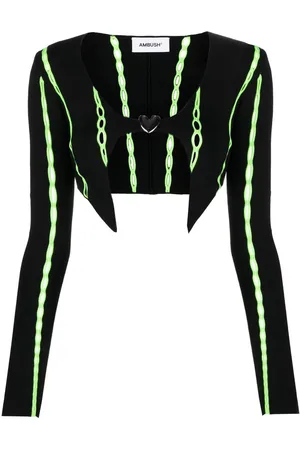 AMBUSH Cardigan crop con dettagli a contrasto
