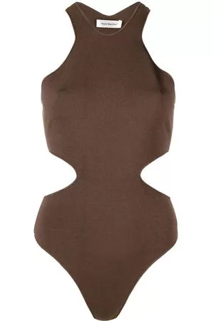 There Was One Donna Body - Body con inserti - Marrone