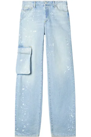 OFF-WHITE Jeans a gamba ampia Toybox Painted
