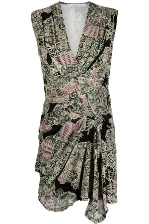 IRO Abito corto smanicato con stampa paisley