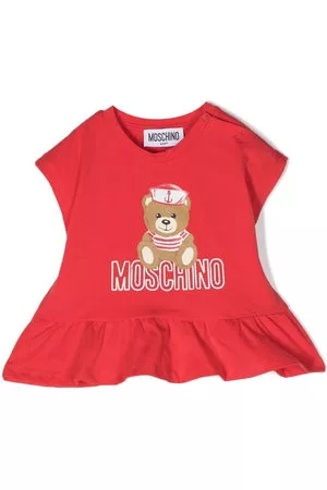 Moschino Tuniche - Top Teddy Bear con ruches - Rosso